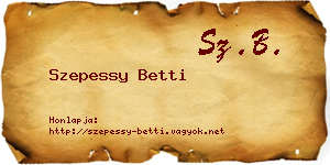 Szepessy Betti névjegykártya